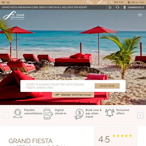 Grand Fiesta Americana Coral Beach Cancun- All Inclusive