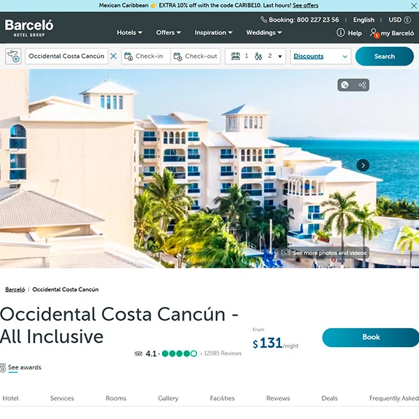 Occidental Costa Cancun - All Inclusive